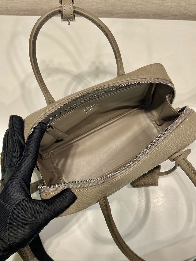 Prada original calfskin small handbag 1BB102 grey