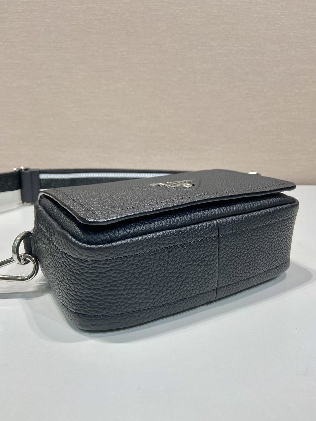 Prada original calfskin small shoulder bag 1BD332 black