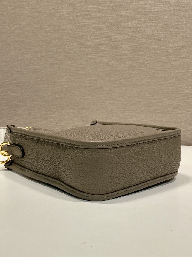 Prada original calfskin mini shoulder bag 1BH191 grey