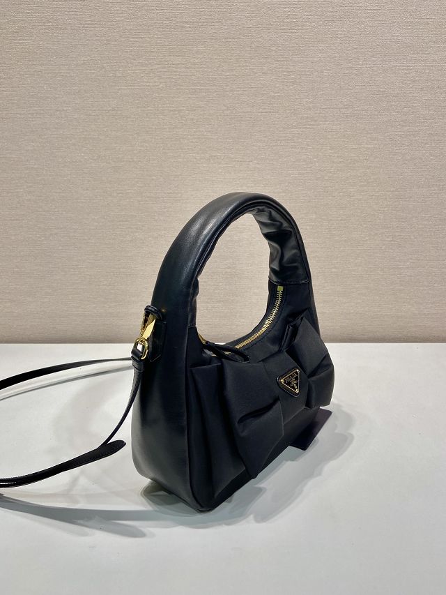 Prada original nylon mini hobo bag 1BC241 black