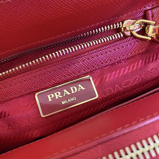Prada original saffiano calfskin galleria mini bag 1BA906 red