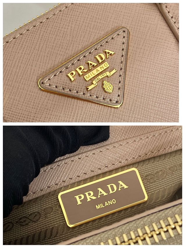 Prada original saffiano calfskin galleria mini bag 1BA906A beige