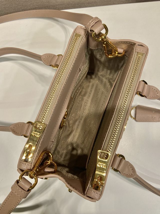 Prada original saffiano calfskin galleria mini bag 1BA906A beige