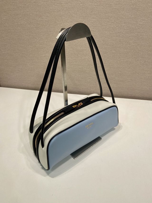 Prada original calfskin shoulder bag 1BC249 blue