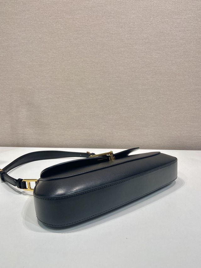 Prada original calfskin medium shoulder bag 1BD344 black