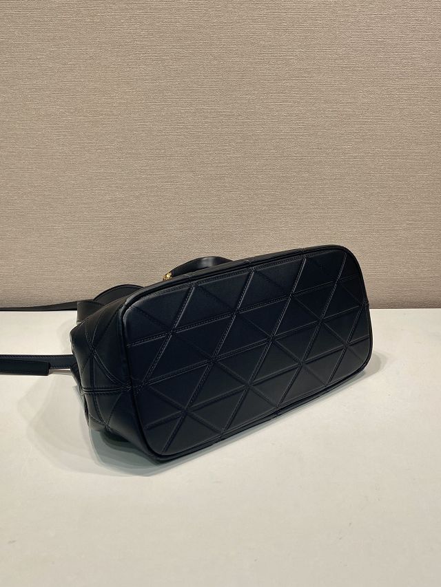 Prada original calfskin medium tote bag 1BG545 black 