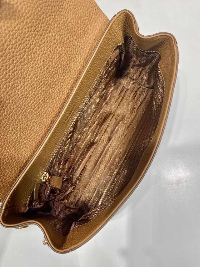 Prada original calfskin shoulder bag 1BN022 caramel