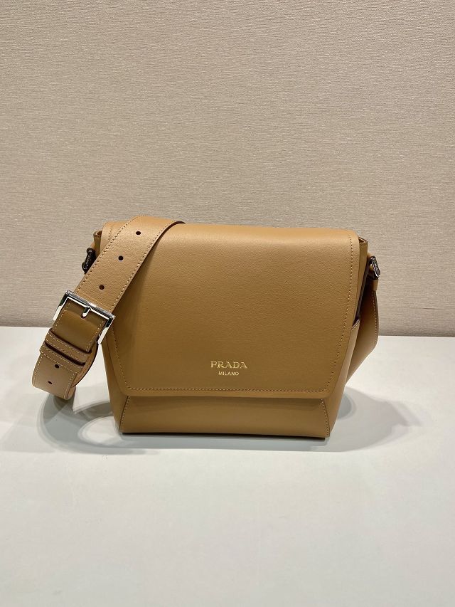 Prada original calfskin small shoulder bag 2VD069 caramel