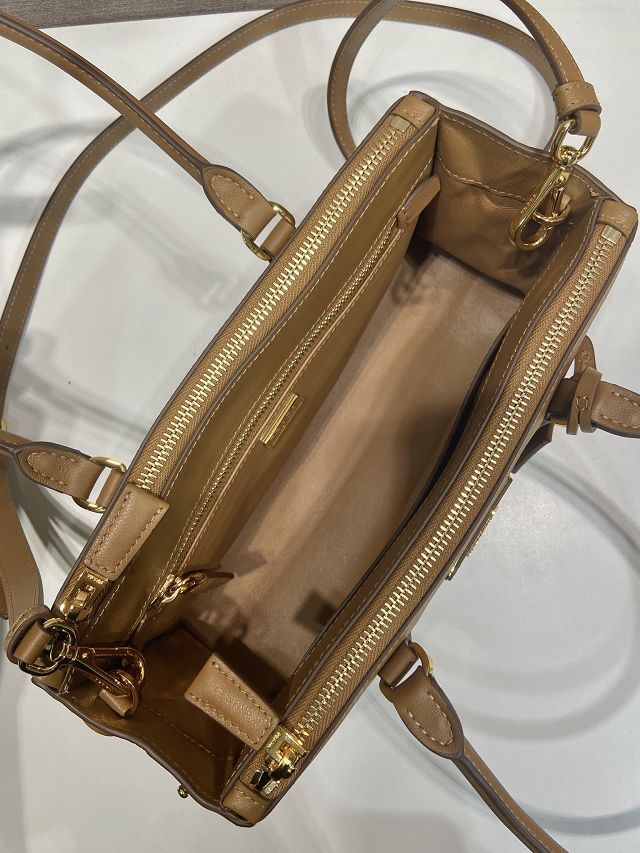 Prada original soft calfskin galleria medium bag 1BA457 brown