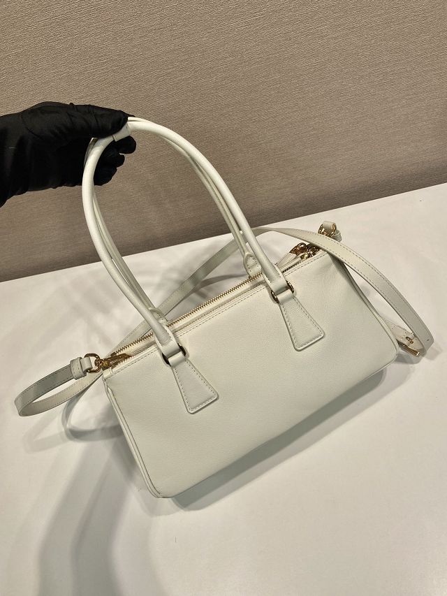Prada original soft calfskin galleria medium bag 1BA457 white