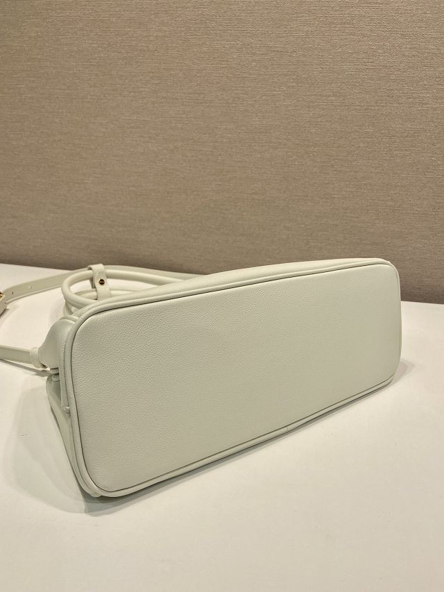Prada original soft calfskin galleria medium bag 1BA457 white