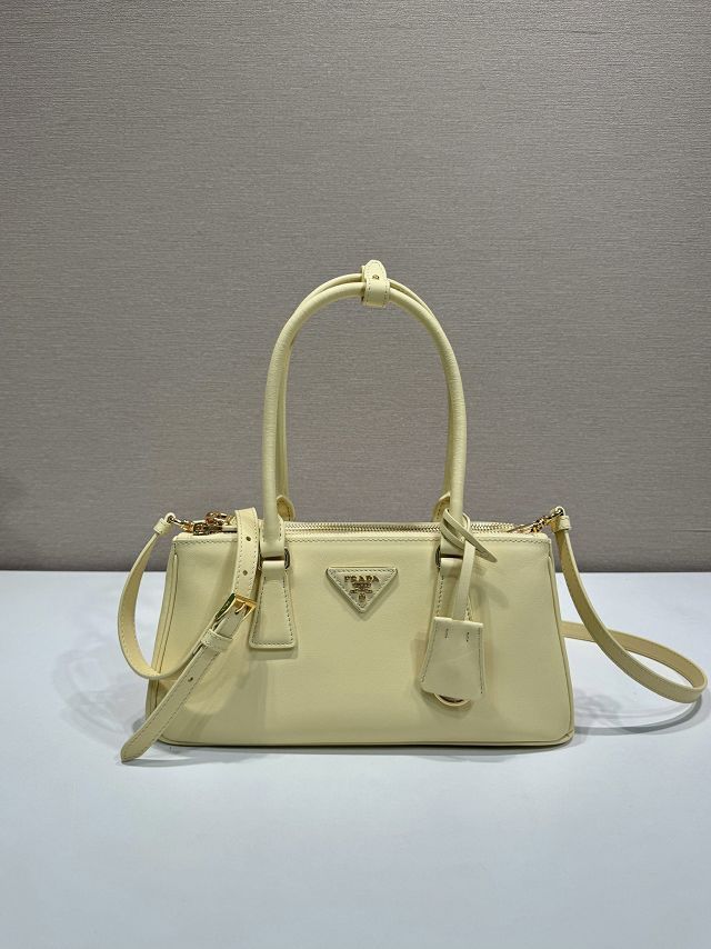Prada original soft calfskin galleria medium bag 1BA457 yellow