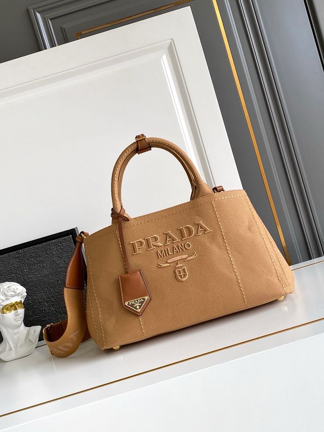 Prada original canvas jardiniere medium handbag 1BG554 tabacco