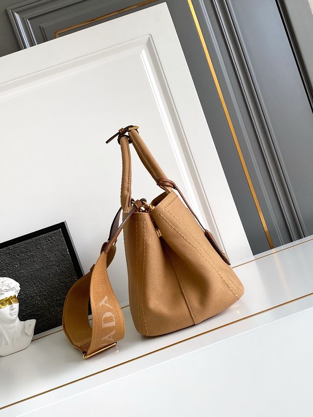 Prada original canvas jardiniere medium handbag 1BG554 tabacco