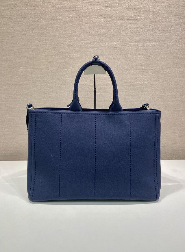 Prada original canvas jardiniere large handbag 2VG131 blue