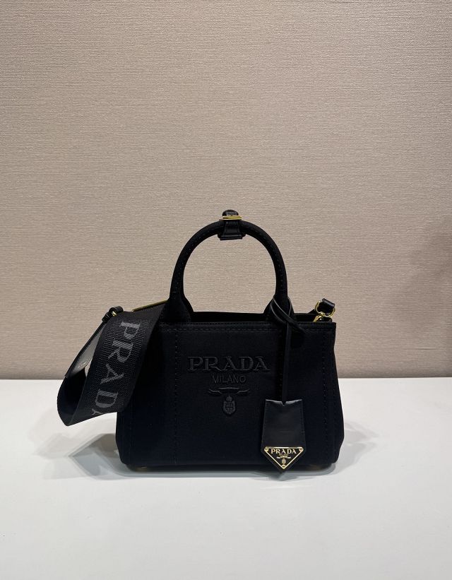 Prada original canvas jardiniere mini handbag 1BA038 black