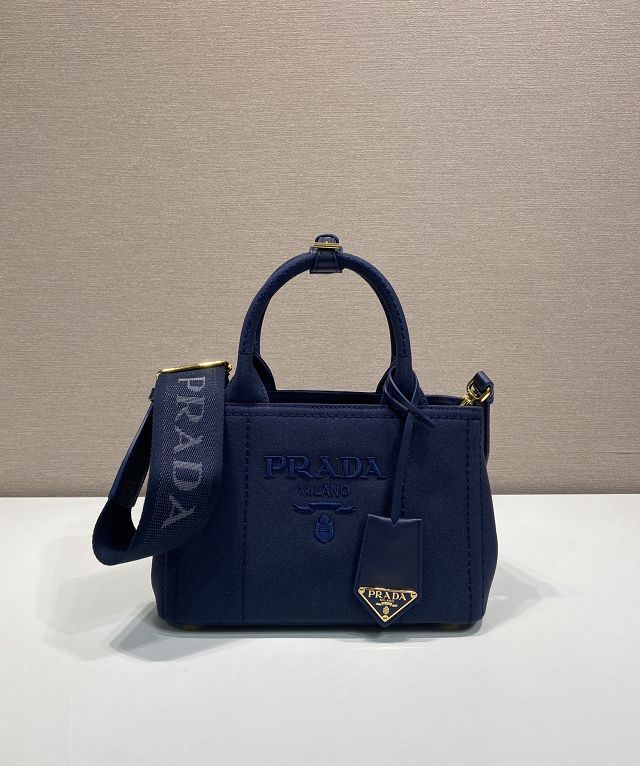 Prada original canvas jardiniere mini handbag 1BA038 blue