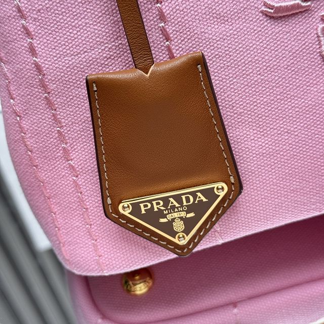 Prada original canvas jardiniere mini handbag 1BA038 pink