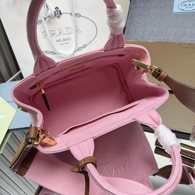 Prada original canvas jardiniere mini handbag 1BA038 pink