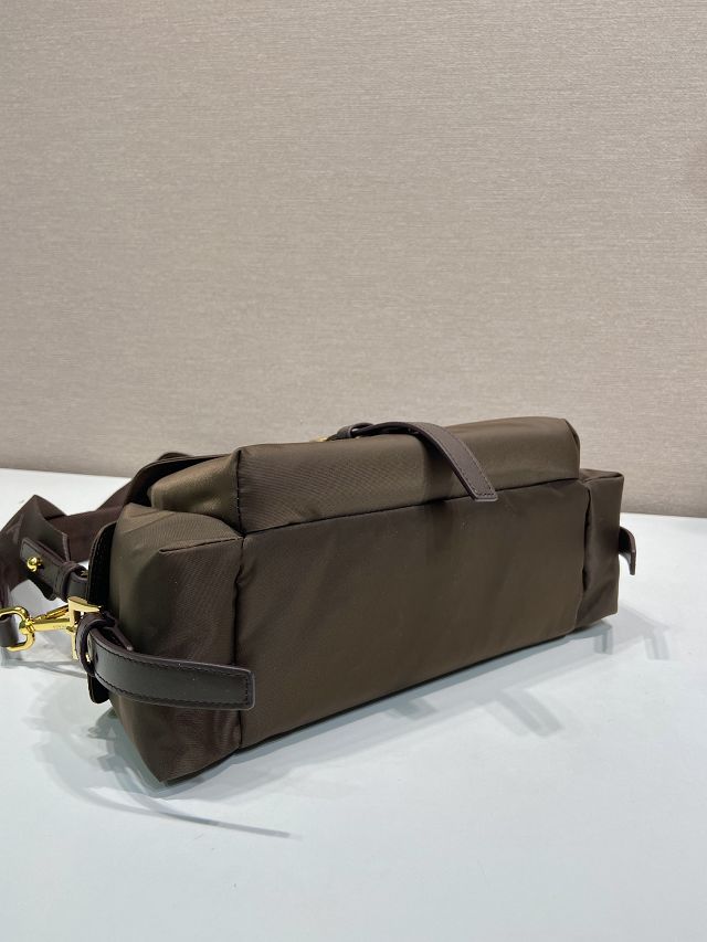Prada original nylon explore medium shoulder bag 1BD394 sienna