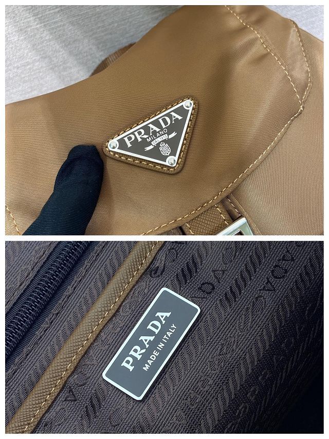 Prada original nylon medium backpack 1BZ811 brown