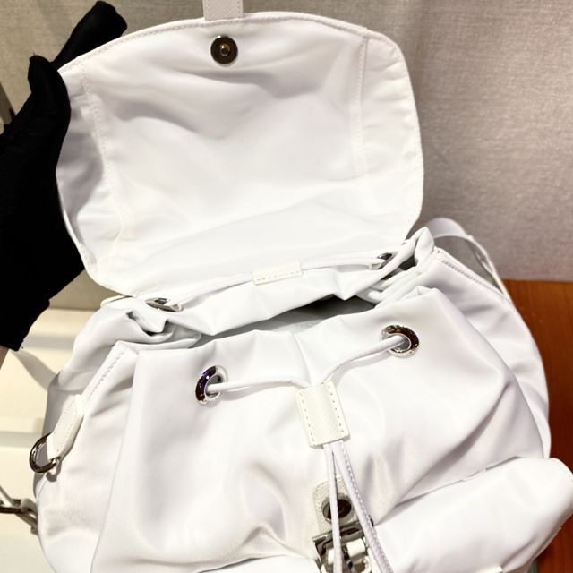 Prada original nylon medium backpack 1BZ811 white