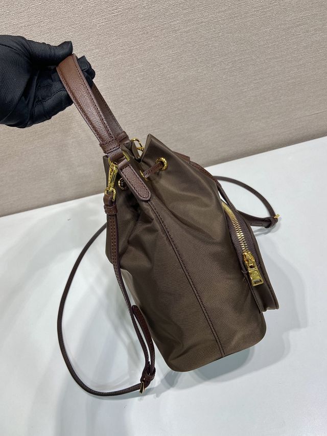 Prada original nylon mini backpack 1BH038 sienna