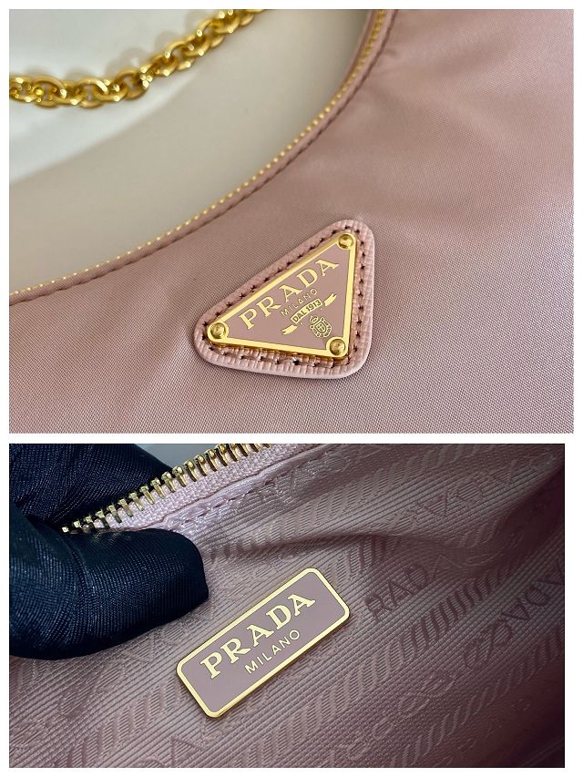 Prada original nylon re-edition 2005 hobo bag 1BH204 pink