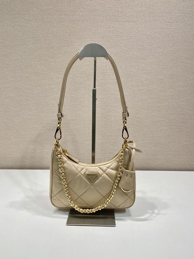 Prada original nylon re-edition mini bag 1BC204 beige