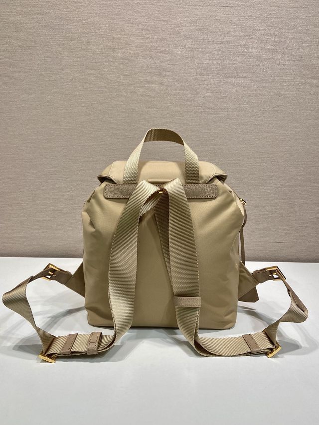 Prada original nylon small backpack 1BZ677 beige