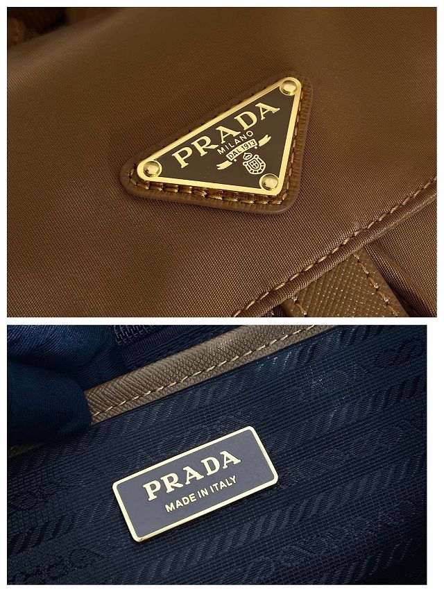 Prada original nylon small backpack 1BZ677 caramel
