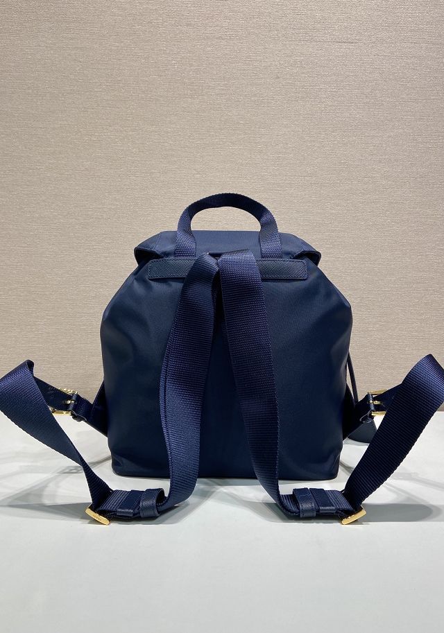 Prada original nylon small backpack 1BZ677 dark blue