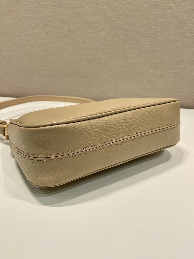 Prada original saffiano calfskin re-edition mini bag 1BC204 apricot
