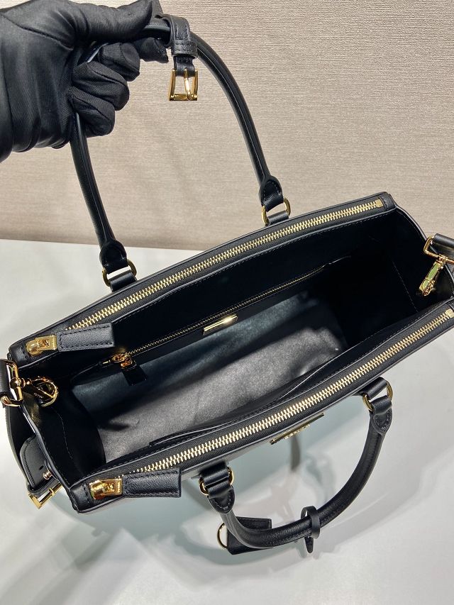 Prada original soft calfskin galleria large bag 1BA446 black