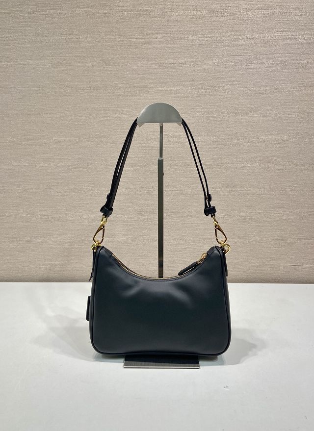 Prada original soft calfskin re-edition mini bag 1BC204 black