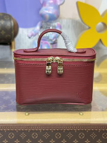 Louis vuitton original epi leather nice beauty case M25688 bordeaux