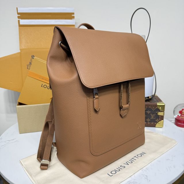 Louis vuitton original calfskin fastline backpack M26023 brown