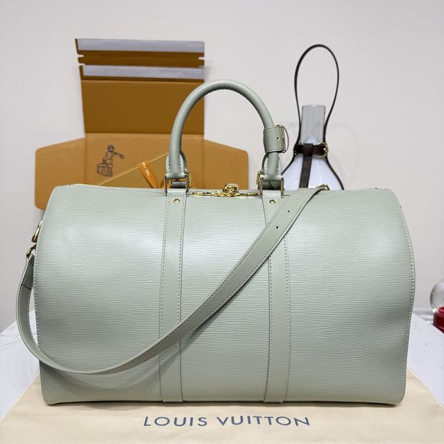 Louis vuitton original epi leather keepall 45 M15181 light green