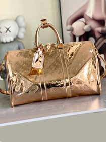 Louis vuitton original miroir canvas keepall 45 M26463 gold