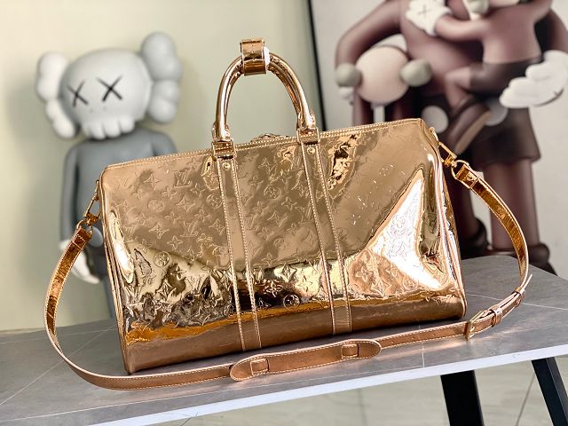 Louis vuitton original miroir canvas keepall 45 M26463 gold