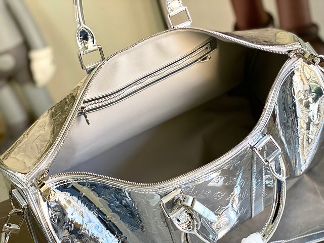 Louis vuitton original miroir canvas keepall 45 M26463 silver