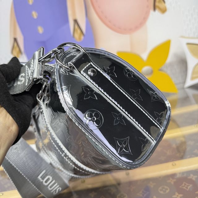 Louis vuitton original miroir canvas onthego keepall 25 M26903 silver	