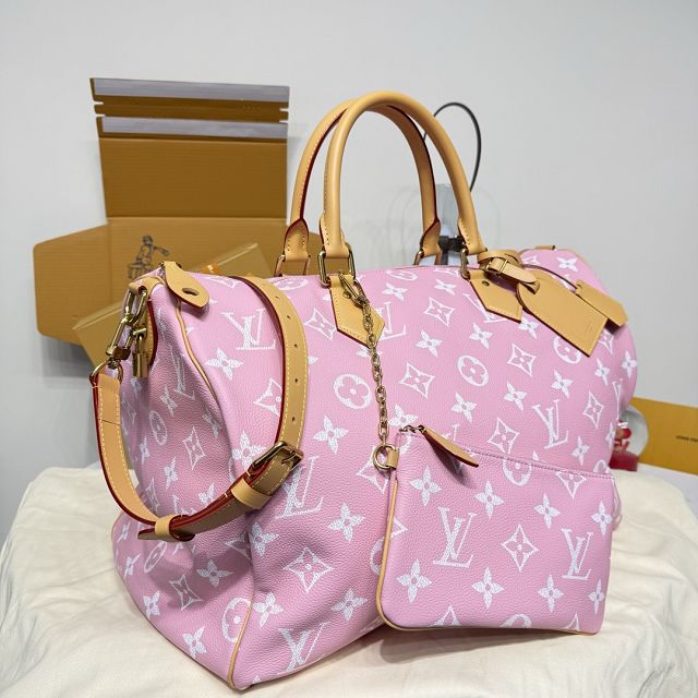 Louis vuitton original soft calfskin speedy P9 50 M11565 pink