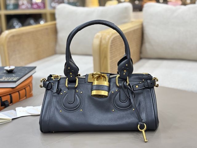 Chloe original calfskin paddington bag CH0003 navy blue