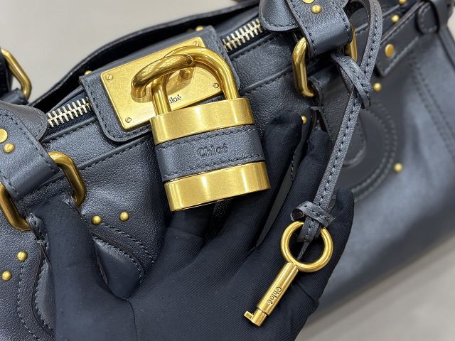 Chloe original calfskin paddington bag CH0003 navy blue
