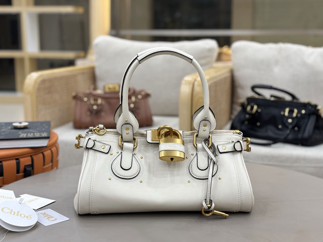 Chloe original calfskin paddington bag CH0003 white