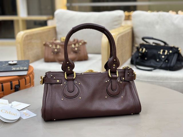 Chloe original calfskin paddington bag CH0003 grenat