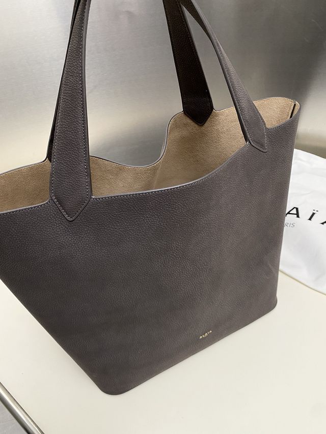 Alaia original nubuck calfskin cabas bag AL0010 grey