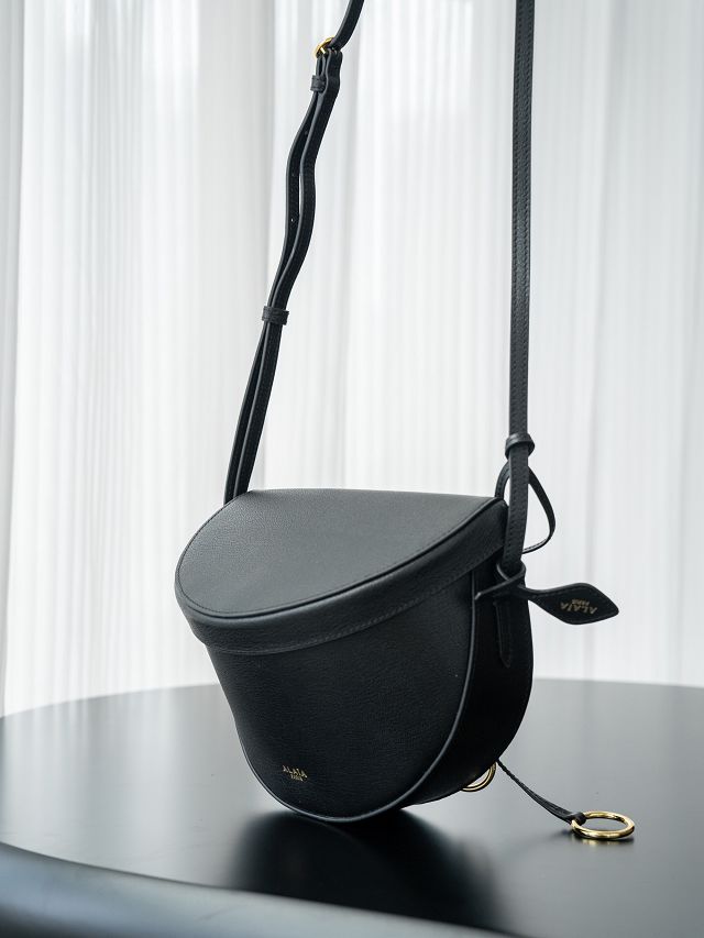 Alaia original nubuck calfskin hip bag AL0001 black