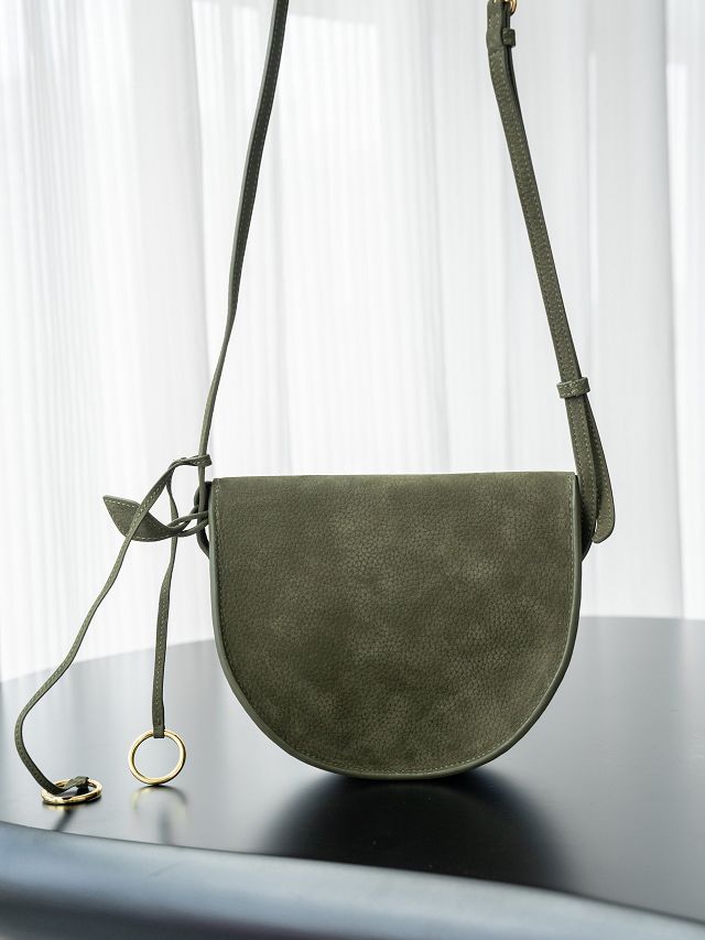 Alaia original nubuck calfskin hip bag AL0001 dark green